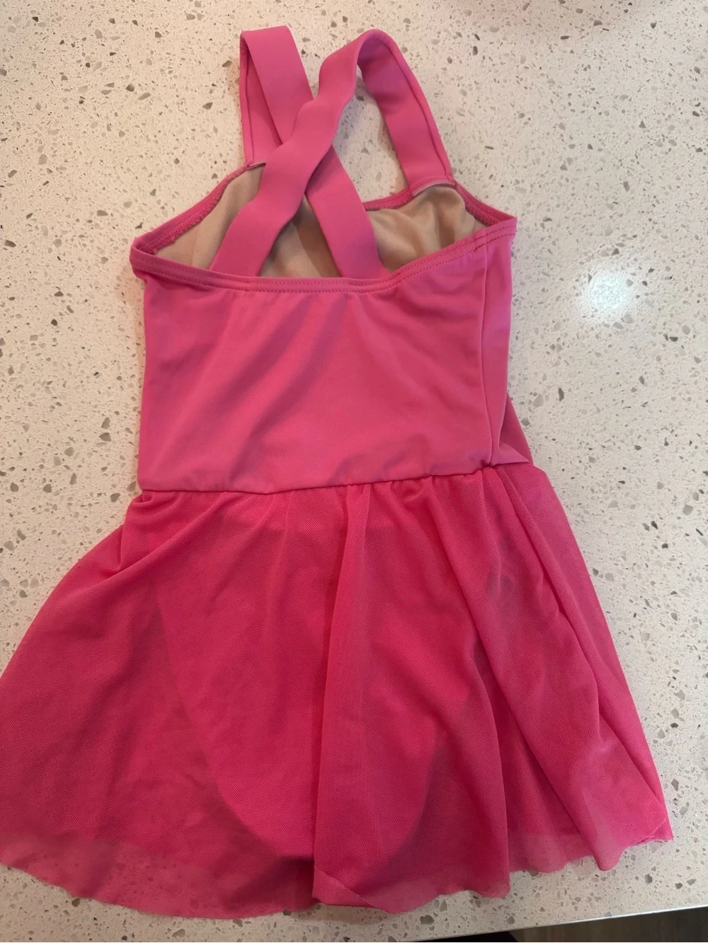 Weissman Hot Pink Girls Tutu Dance Dress with Rhinestones
